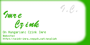 imre czink business card